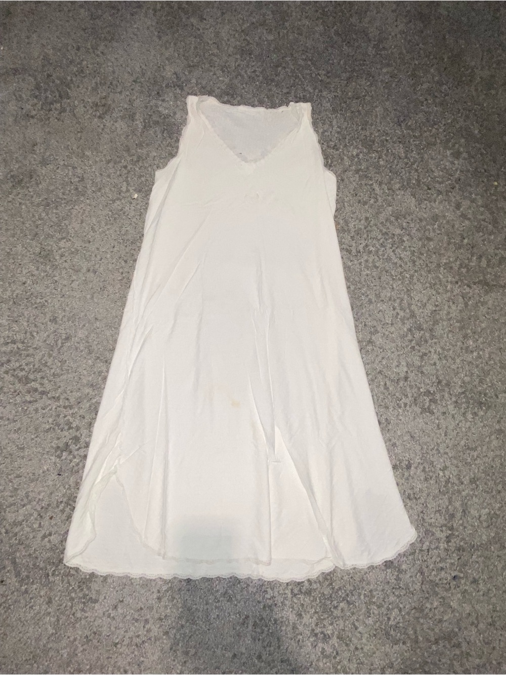 Christian Dior Classic White V-Neck Slip Dress - Women's Intimates vintage